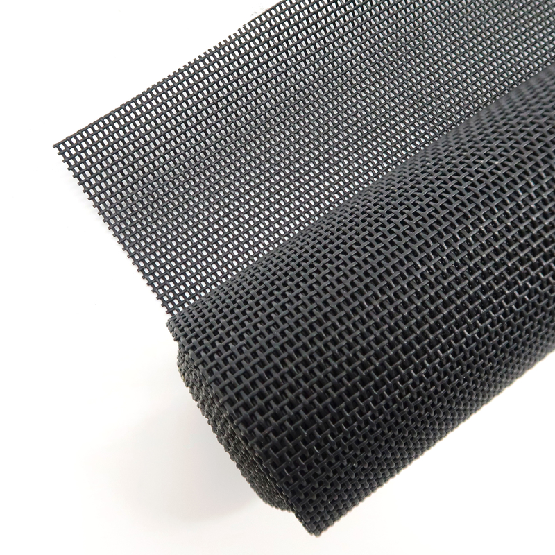 Visibilità Leggere 280g/m2 PET Mesh Screen 15x11 Conteggio di maglie per ampia copertura Nero e grigio