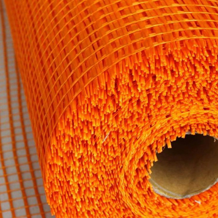 300N Resistenza alla trazione Maglia quadrata in fibra di vetro 4*4mm Apertura 50m Lunghezza di rotolamento per materiali murali