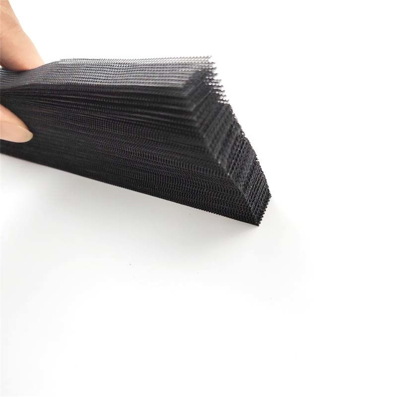 nero Poliestere retrattile a maglia plissata Plisse Insect Screen Folding Net per finestre e porte