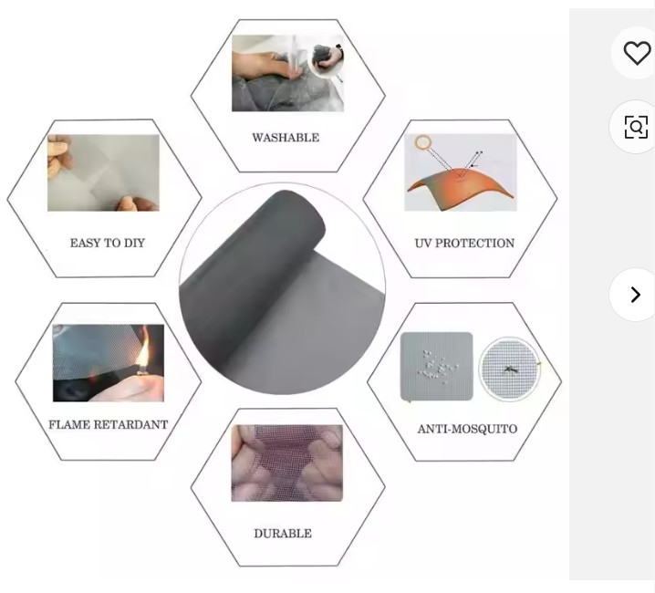 0.25mm Spessore Verde Fibra di vetro Mosquito Mesh per la vita verde e confortevole