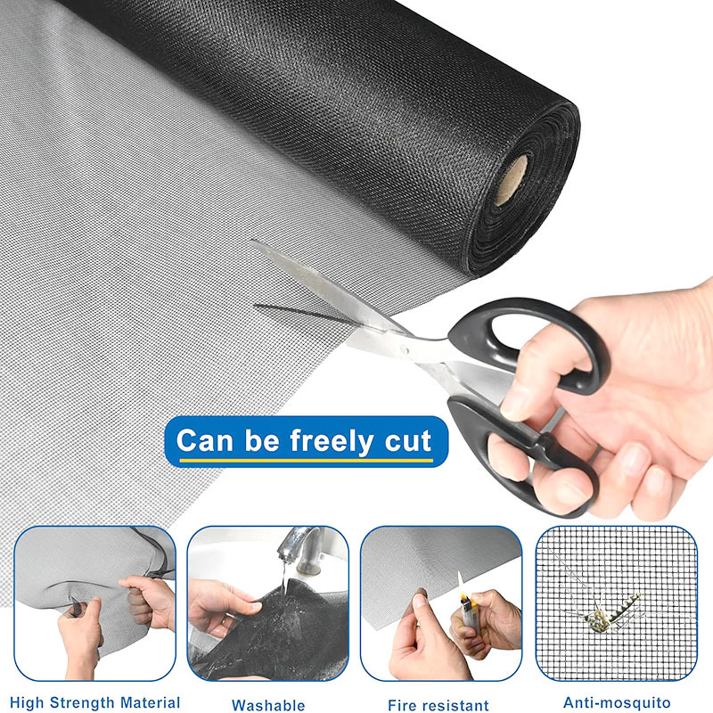 Alta resistenza alla trazione 800N Mosquito Mesh in fibra di vetro con PVC rivestito in colore arancione e blu