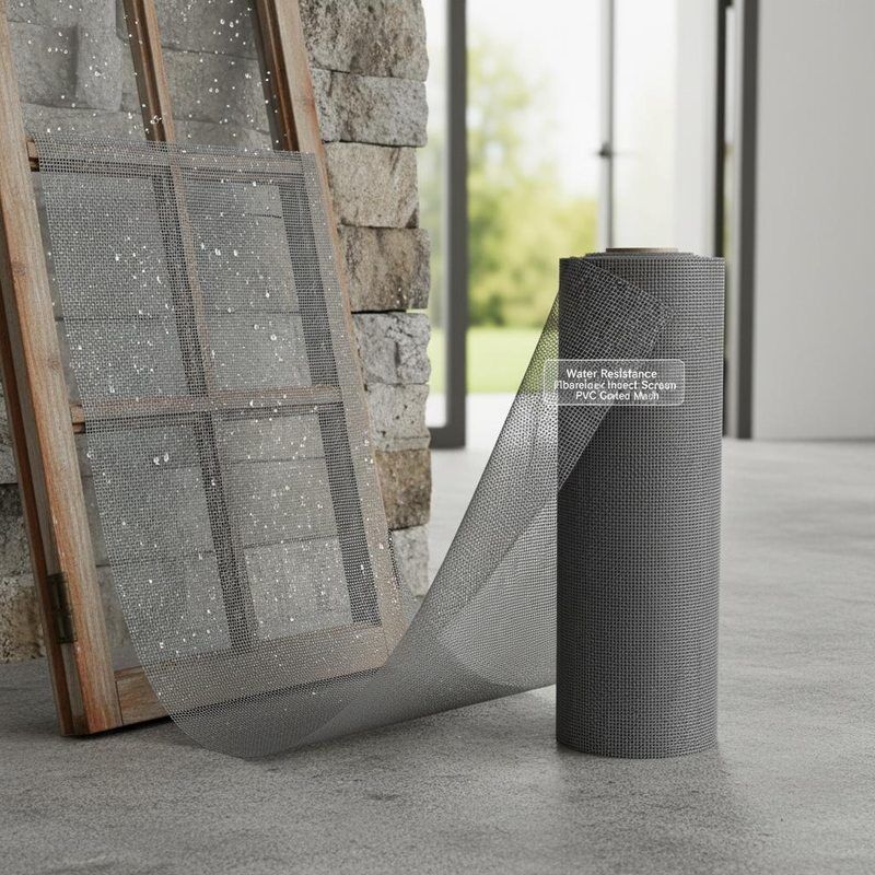 Zanzariera in fibra di vetro resistente all'acqua, rete rivestita in PVC, ideale per strutture esterne, finestre, porte e aperture di ventilazione