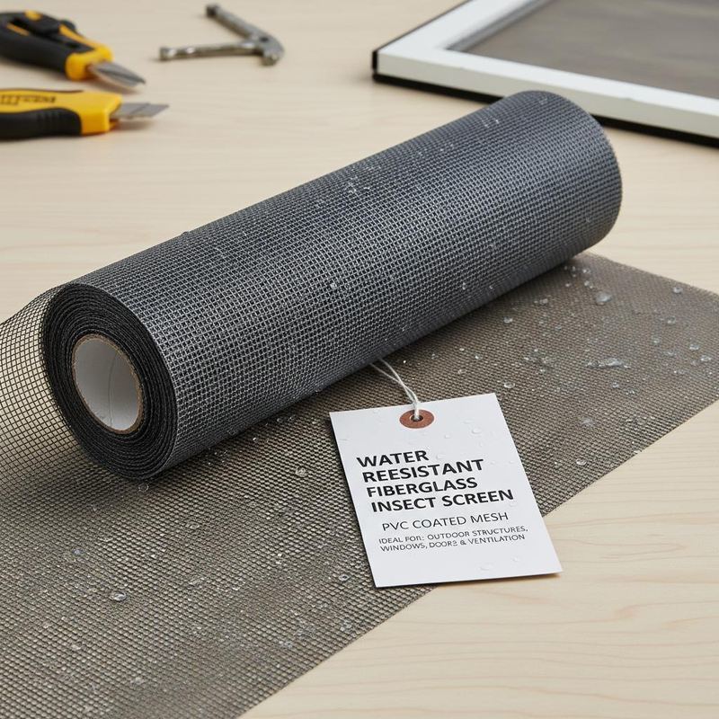 Zanzariera in fibra di vetro resistente all'acqua, rete rivestita in PVC, ideale per strutture esterne, finestre, porte e aperture di ventilazione