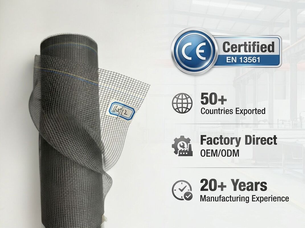 Insect Screen Mesh per finestre in fibra di vetro premium, rotoli durevoli, fornitura in massa per appaltatori e progetti di sostituzione