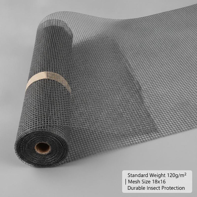 Standard Weight 120g per metro quadrato Fibra di vetro Insect Screen Mesh Size 18 by 16 and Durable Window Door Insect Protection Material