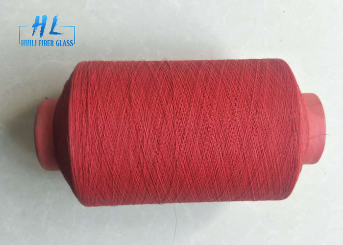 Calore rivestito Resisitant del filato della vetroresina del PVC di colore rosso con buona morbidezza