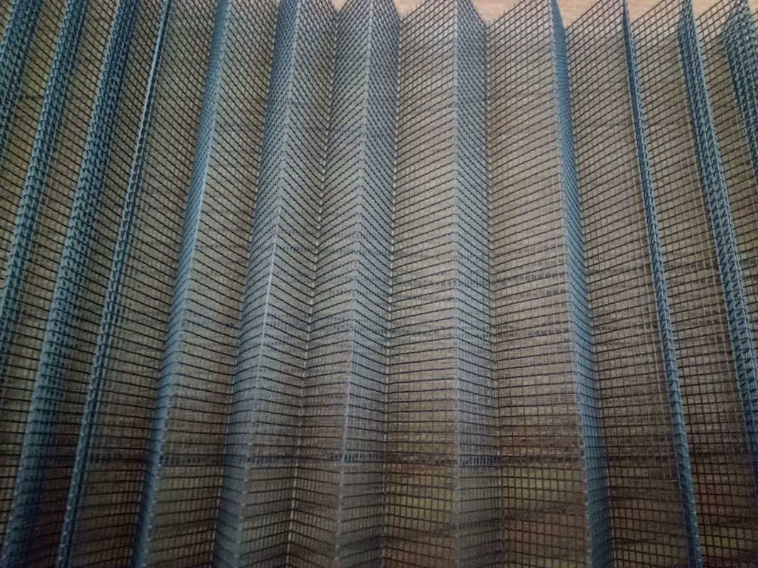 Maglia pieghettata poliestere grigio della maglia di colore 17*15 per i portelli scorrevoli