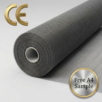 Rollo di schermo a maglia di vetroresina per finestre di fibra di vetro resistente agli insetti, rete resistente, OEM taglie personalizzate per l'uso in costruzione