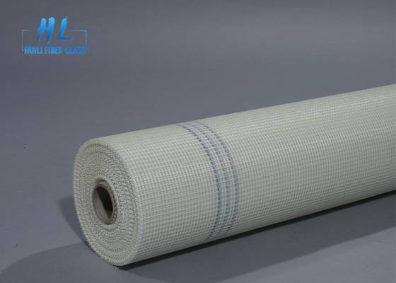 Resistenza alla trazione 800N Fibra di vetro rete di rete di vetro Fibra di vetro schermo rotoli rivestiti in bianco e blu