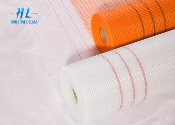 Maglia in fibra di vetro bianca / arancione tagliata a 1-1,5 m 4 * 4 mm Apertura per materiali murali