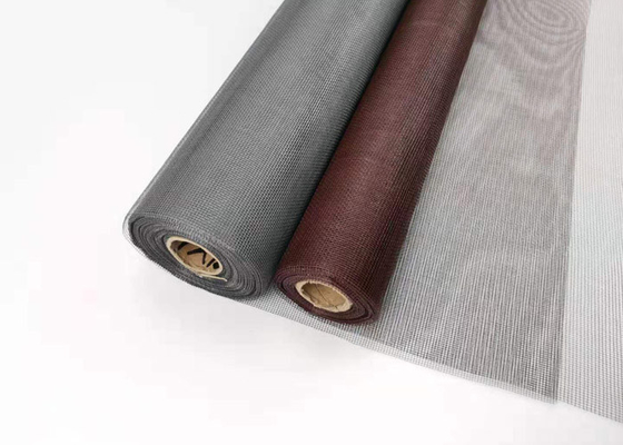 tela dello schermo della finestra della vetroresina di colore di 4ft*100ft Brown antipolvere