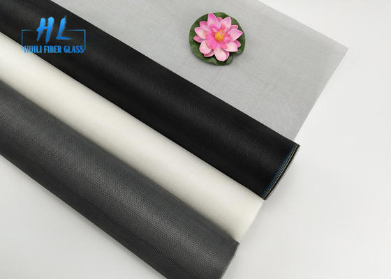 Acque resistenti Piano tessuto di fibra di vetro Fly Screen Verde Colore speciale 0,011 pollici Anello Stretta